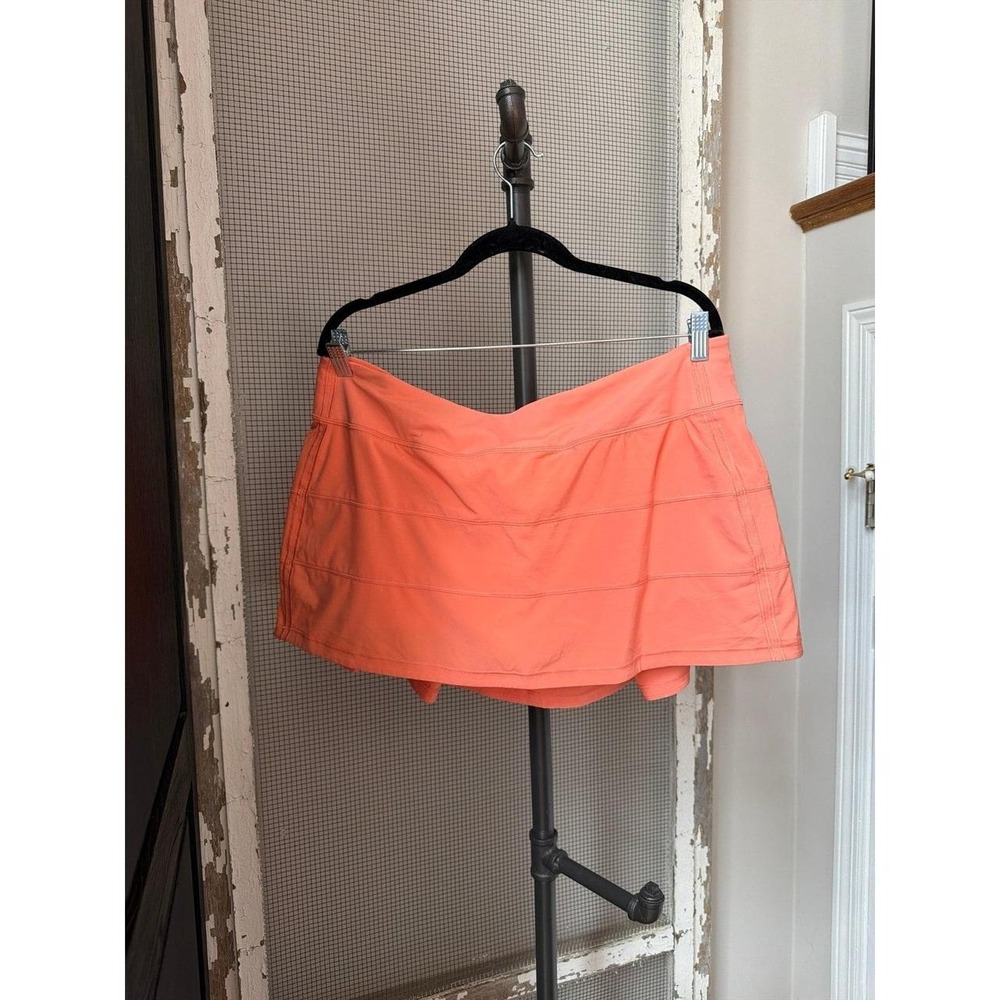 Lululemon Pace Rival Mid-Rise Skirt Orange women's 14
